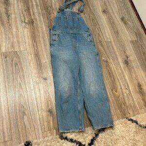Abercrombie & Fitch Light Blue Denim Overalls